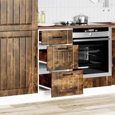 Onderkast Lucca bewerkt hout gerookt eikenkleurig