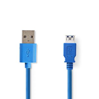 Nedis CCGB61010BU20 Usb 3.0-kabel A Male - A Female 2,0 M Blauw - thumbnail