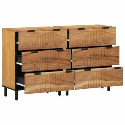 Dressoir 2 pcs Bruin 60 x 33 x 75 cm Massief acaciahout