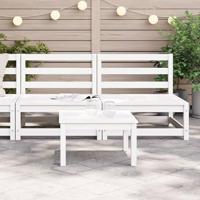 Tuinbank zonder armleuningen 2 st 70x70x67 cm grenenhout wit - thumbnail