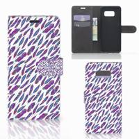 Samsung Galaxy S8 Plus Telefoon Hoesje Feathers Color - thumbnail