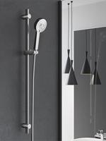 Doucheset Hotbath Gringo Opbouw Rond Glans Chroom Glijstang Handdouche 2 Standen - thumbnail