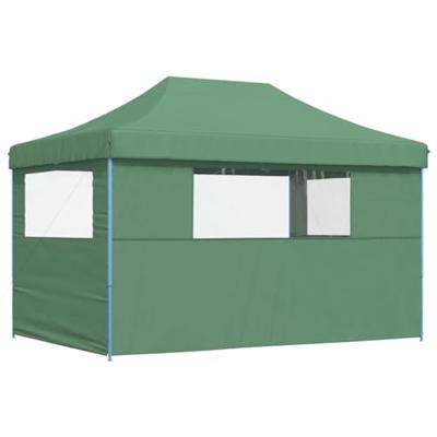 VidaXL Partytent inklapbaar pop-up met 3 zijwanden groen VidaXL Partytent inklapbaar pop-up met 3 zijwanden groen