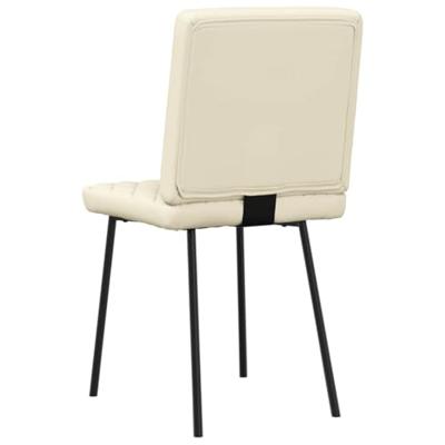 Eetkamerstoelen 2 st kunstleer crmekleurig Eetkamerstoelen 2 st kunstleer crmekleurig