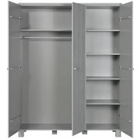 WOOOD Kledingkast 'Dennis' 3-deurs, kleur Betongrijs - thumbnail