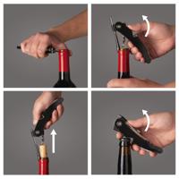 Vacu Vin Wijnset Premium - Zwart - 4 delige set - thumbnail