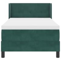 Boxspringbed met Matras Zwart 100x200 cm Fluweel Donkergroen - thumbnail