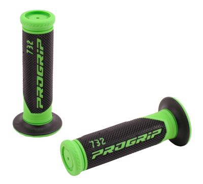 PROGRIP rubber handvat "732" rubber grip 732 gn/sw 125mm closed fluo