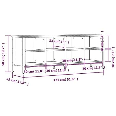 VidaXL Schoenenkast 131x35x50 cm bewerkt hout gerookt eikenkleurig VidaXL Schoenenkast 131x35x50 cm bewerkt hout gerookt eikenkleurig