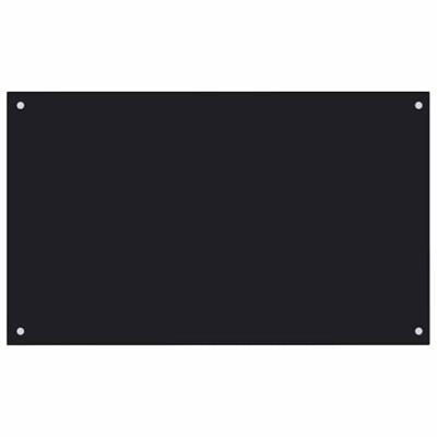 VidaXL Spatscherm keuken 100x60 cm gehard glas zwart