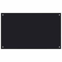 VidaXL Spatscherm keuken 100x60 cm gehard glas zwart - thumbnail