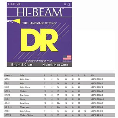 DR Strings LHR-9/46 Hi-Beam Light to Medium 9-46 elektrische gitaarsnaren