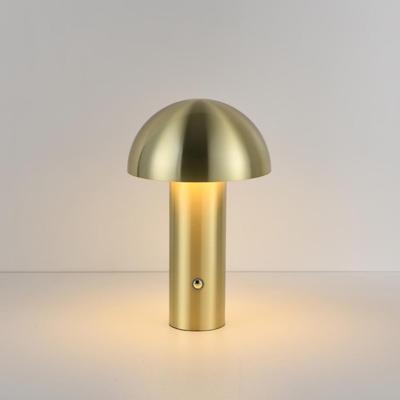 LED Tafellamp Noryn oro - 2W - Goud - Mushroomlamp - Paddenstoel - IP20 voor binnen - Oplaadbaar - Met 1m USB-C - Met geïntegreerde dimmer
