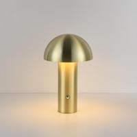 LED Tafellamp Noryn oro - 2W - Goud - Mushroomlamp - Paddenstoel - IP20 voor binnen - Oplaadbaar - Met 1m USB-C - Met geïntegreerde dimmer - thumbnail