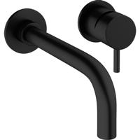 Crosswater MPRO inbouw wastafelkraan met inbouwdeel en 14cm en 22cm uitloop mat zwart 2x sw84108/sw209244 - thumbnail