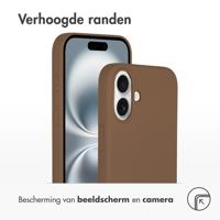 Accezz Liquid Silicone Backcover met MagSafe iPhone 16 Plus Telefoonhoesje Bruin - thumbnail