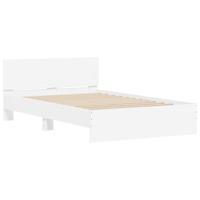 Bedframe met hoofdeinde wit 140x190 cm - thumbnail