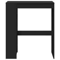 Bartafel met rekken 90x40x103,5 cm bewerkt hout zwart - thumbnail