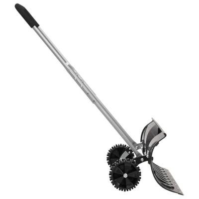 Sneeuwschep met uitschuifbaar handvat 66 cm bladstaal zwart - thumbnail