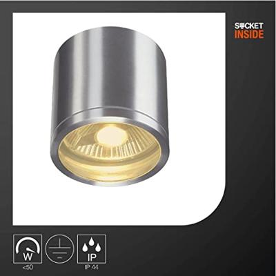 SLV 1000332 ROX Buitenplafondlamp GU10 50 W Aluminium SLV 1000332 ROX Buitenplafondlamp GU10 50 W Aluminium