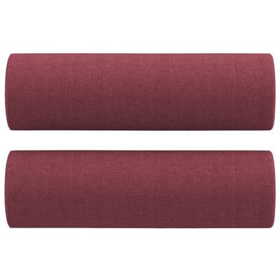 3-delige Loungeset met kussens stof wijnrood