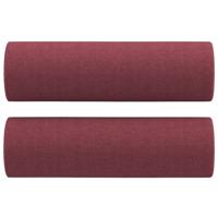 3-delige Loungeset met kussens stof wijnrood - thumbnail