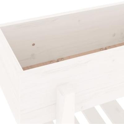 VidaXL Plantenbak 62x30x69 cm massief grenenhout wit VidaXL Plantenbak 62x30x69 cm massief grenenhout wit