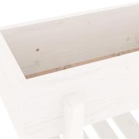 Plantenbak 62x30x69 cm massief grenenhout wit - thumbnail