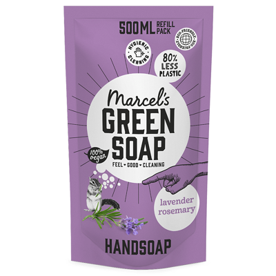 Marcel's Green Soap Handzeep lavendel & rozemarijn navul 500 Milliliter