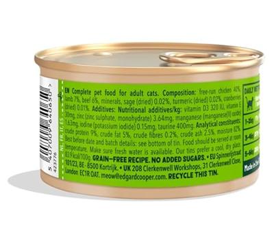 Edgard & Cooper lam en kip kat natvoer blikjes 18 x 85gr