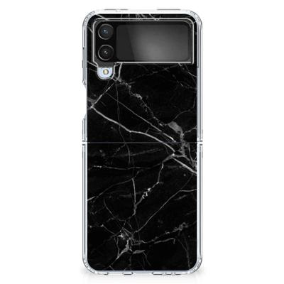 Samsung Galaxy Z Flip 4 | TPU | Siliconen hoesje | Marmer Zwart - Origineel Cadeau Vader Samsung Galaxy Z Flip 4 | TPU | Siliconen hoesje | Marmer Zwart - Origineel Cadeau Vader