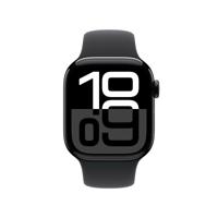 Apple Watch Series 10 (GPS 42 mm) Smartwatch - Kast van gitzwart aluminium - Zwart sportbandje (M/L). Conditie bijhouden, Ecg-app, always on Retina-display, waterbestendig - thumbnail