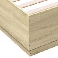 Bedframe bewerkt hout sonoma eikenkleurig 150x200 cm - thumbnail