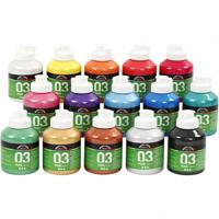 A-color Acrylverf metallic, metallic, diverse kleuren, 15x500 ml/ 1 doos - thumbnail
