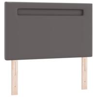 Boxspring bed met LED -striplichten Grijs en Wit 90 x 200 cm - thumbnail