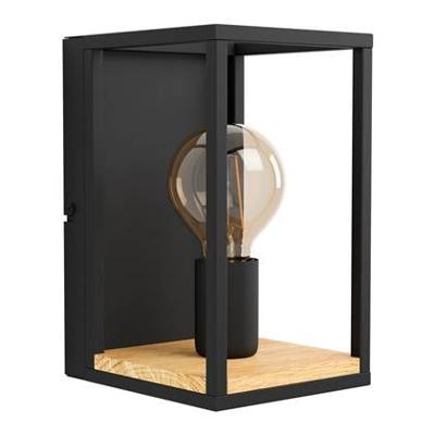 Eglo WandlampLibertad zwart met hout - 99796