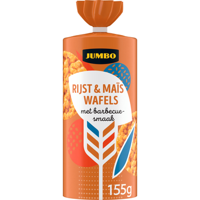 Jumbo Rijst & Mais Wafels met Barbecuesmaak 155 g - thumbnail