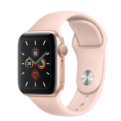 Apple Watch Series 5 40mm Goud Aluminium Roze Sportband