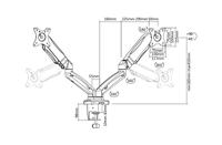Deltaco ARM-1300 32 Dual Monitor Arm - thumbnail