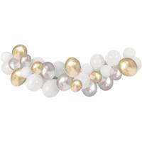 Ballonboog Set Bruiloft Wit/Goud/Zilver (3m) - thumbnail
