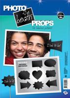Photo booth props set schrijfbaar 8 stuks - thumbnail