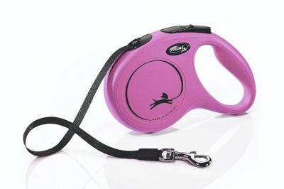 Hondenriem Flexi NEW CLASSIC 5m Roze Maat M - thumbnail