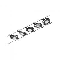 Paulmann RoundMac 94418 Kabelsysteem compleet LED vast ingebouwd LED Zwart (mat), Chroom - thumbnail