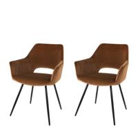Riverdale Eve eetkamerstoel mokka - thumbnail