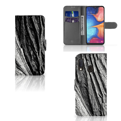Book Style Case Samsung Galaxy A20e Boomschors Grijs Book Style Case Samsung Galaxy A20e Boomschors Grijs