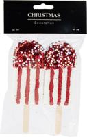 Kersthanger ijsjes 14 cm met bolletjes - thumbnail