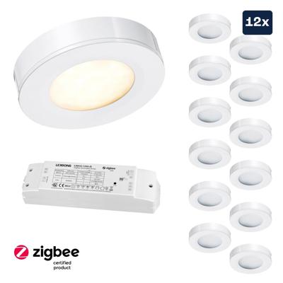 Set LED-opbouwspot Zigbee Adria wit 3W dimbaar