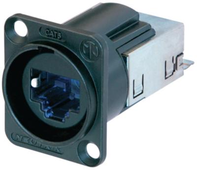 Panel mount jack RJ 45 Nickel