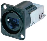 Panel mount jack RJ 45 Nickel - thumbnail