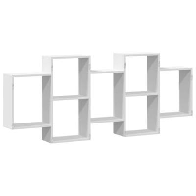 Wandschap 159x18x65 cm bewerkt hout wit